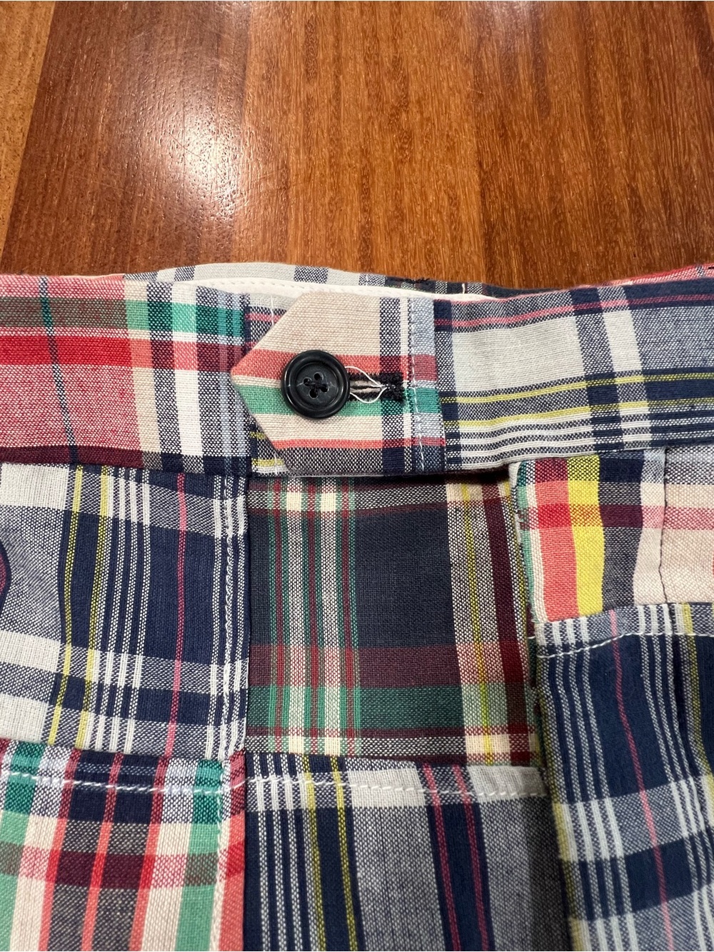 Vintage Jos A Bank Men’s Patchwork Madras Plaid Casual Trousers - 46L - Picture 4 of 12